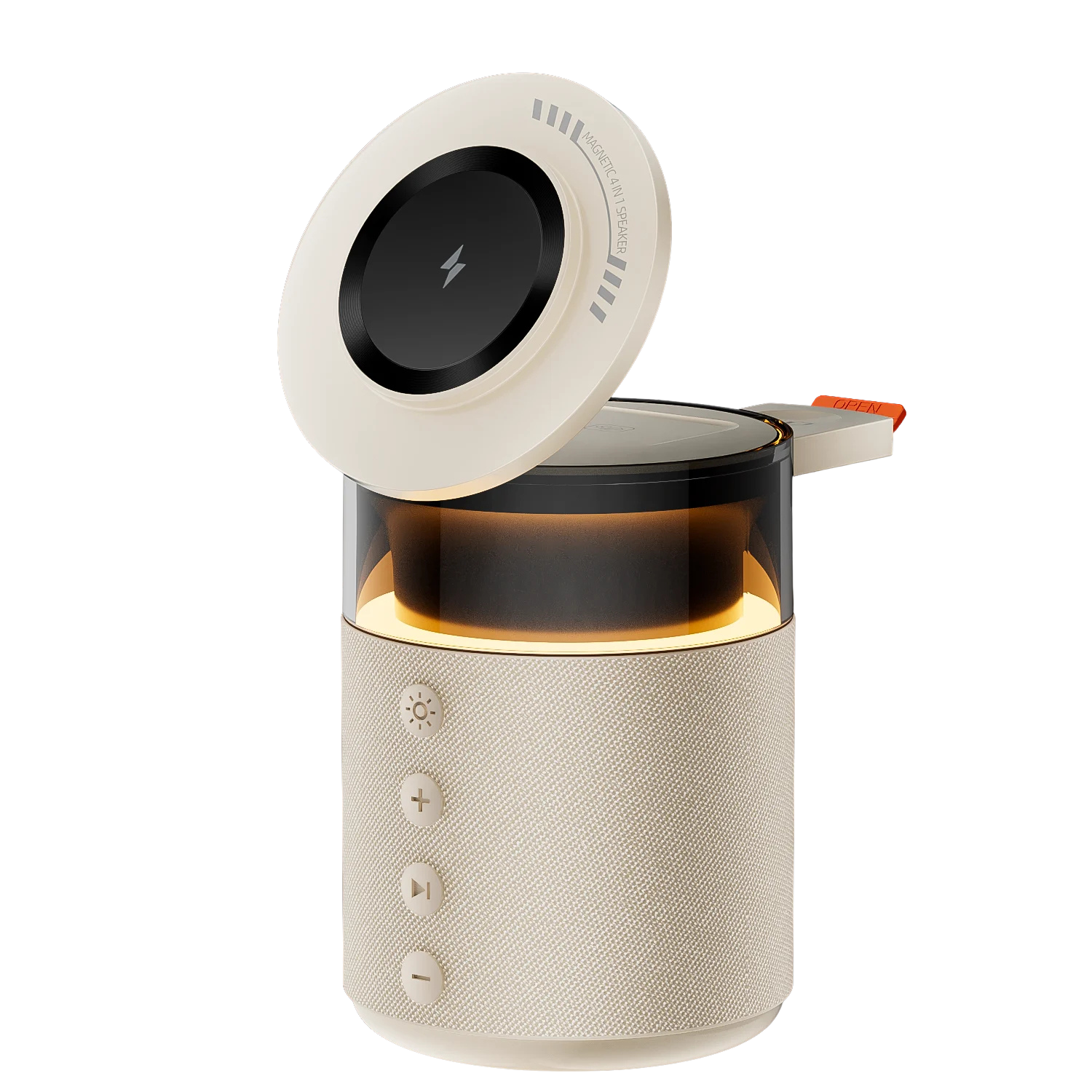 5-in-1 Magnetic Wireless Charging Station – Bluetooth Speaker & Night Light | iPhone, Watch & Earbuds