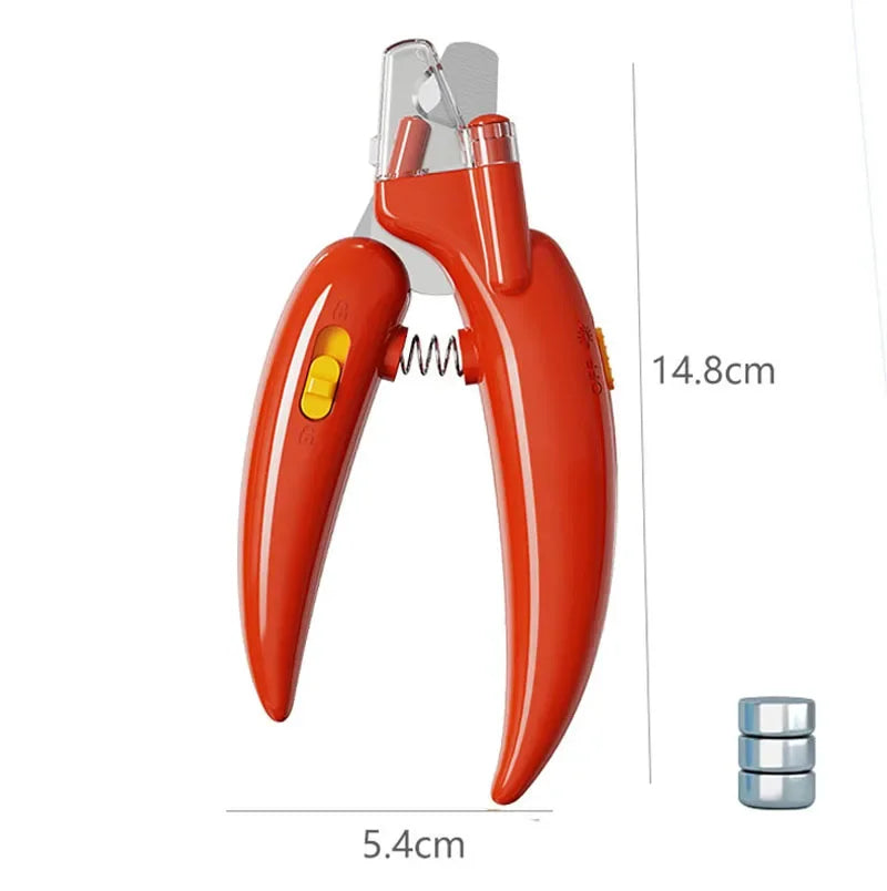 Pet Nail Clipper with LED Light – Safe Trimming for Cats & Dogs, 6 Colors