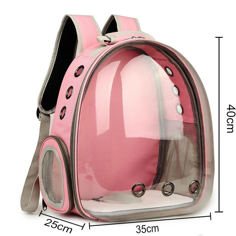 Transparent Capsule Cat Carrier Backpack – Breathable, Durable & Stylish | 8 Colors | Travel Pet Bag