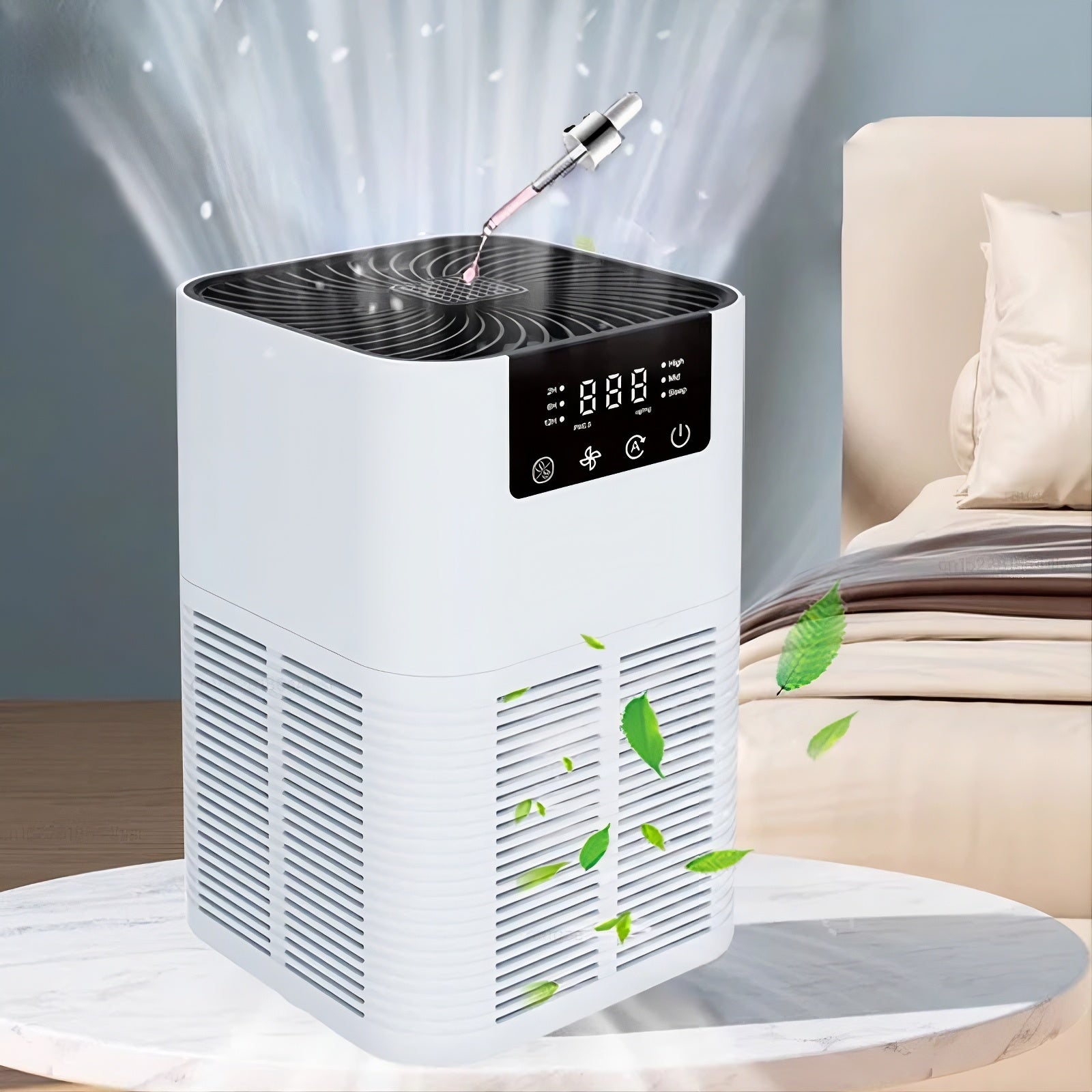 HEPA Air Purifier with Ionizer & Aromatherapy – Quiet Home Air Cleaner for Bedroom, Office & Nursery