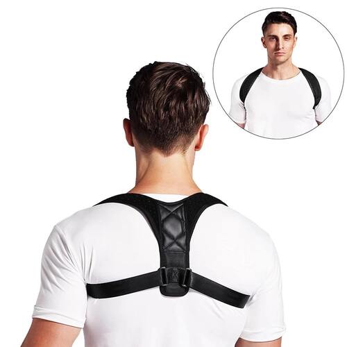 Back Posture Corrector – Breathable Clavicle Brace | Adjustable | Men, Women & Teens | 25–50" Chest