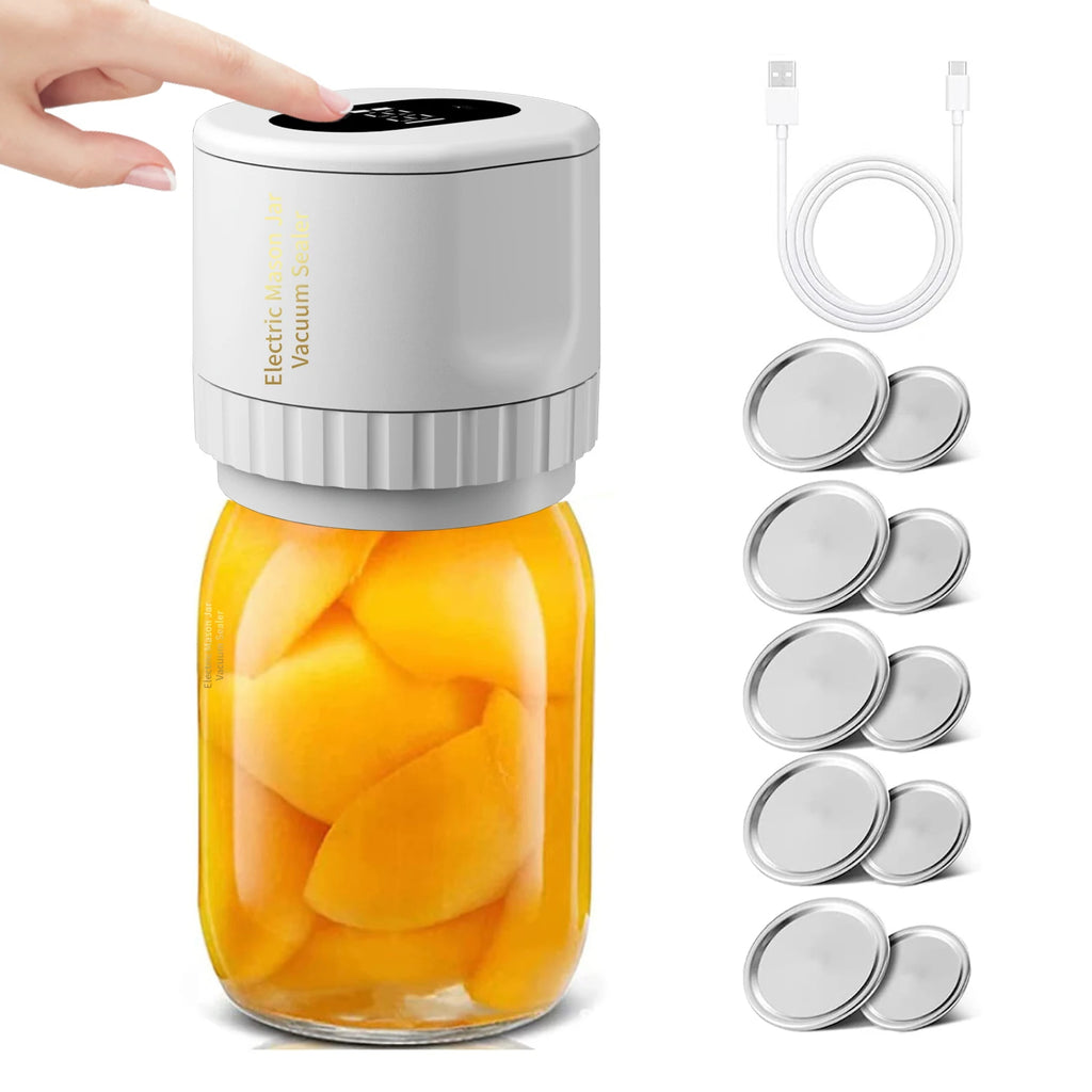 Electric Mason Jar Vacuum Sealer Kit | Wide & Regular Mouth