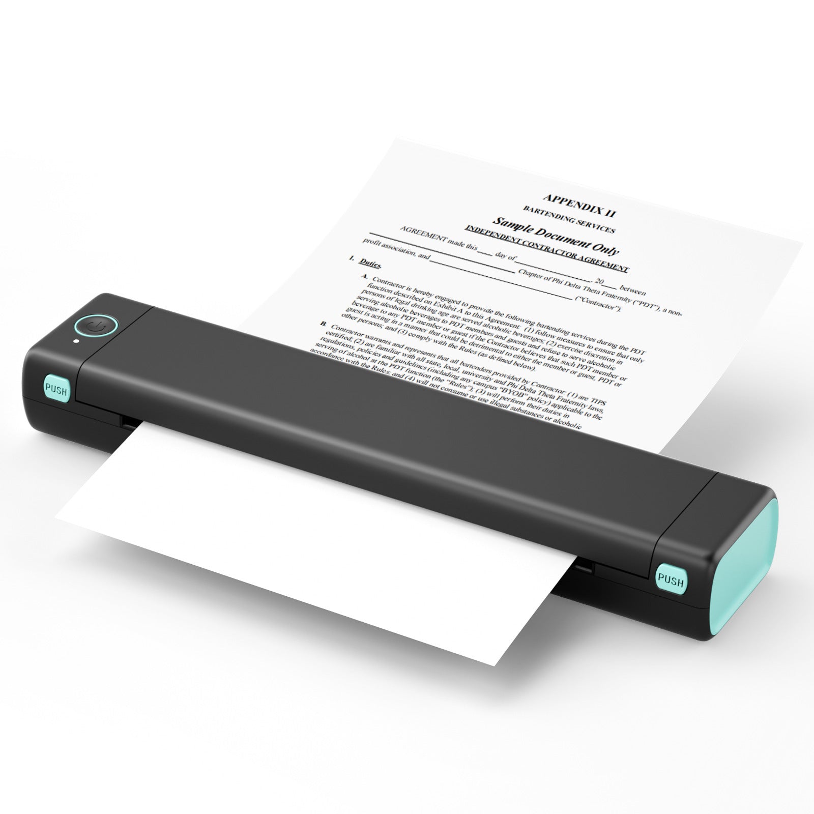 Portable Inkless Thermal Printer – A4 & Letter | Bluetooth | iOS, Android & Laptop | No Ink Needed | M08F