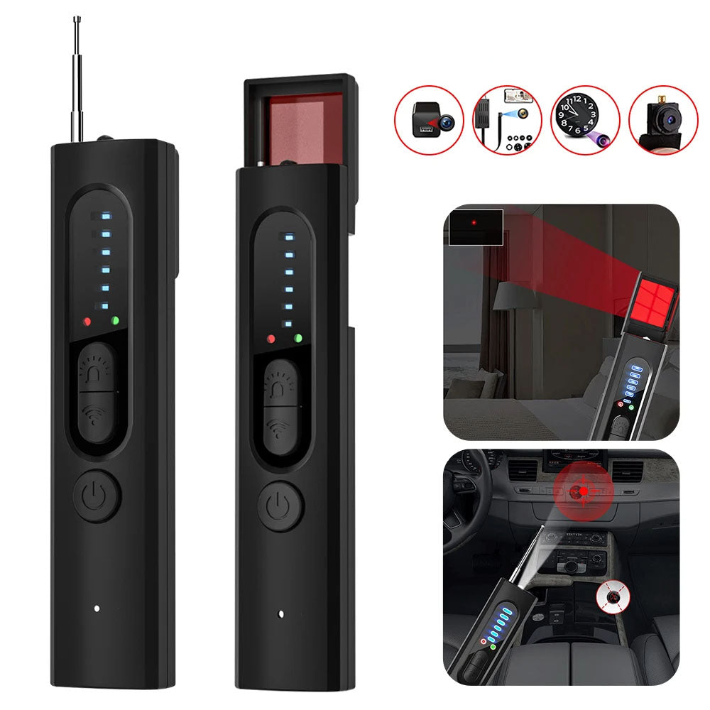 X13 Hidden Camera Detector – Infrared Laser, GPS & RF Bug Finder | 1MHz–6.5GHz | Hotel & Travel Security