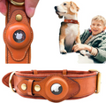 Leather AirTag Dog Collar | GPS Tracking | No Monthly Fee
