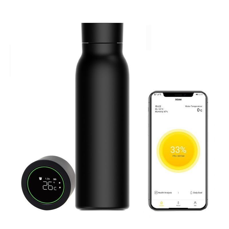 Smart Tuya Water Bottle – Bluetooth Hydration Tracker | Temperature Display | 24H Insulated