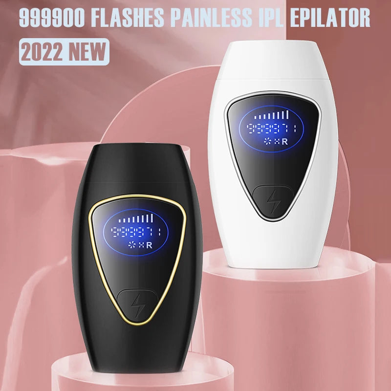 IPL Hair Removal Device – 500,000 Flashes | 5 Energy Levels | Painless Laser Epilator | Face & Body | Gift Box