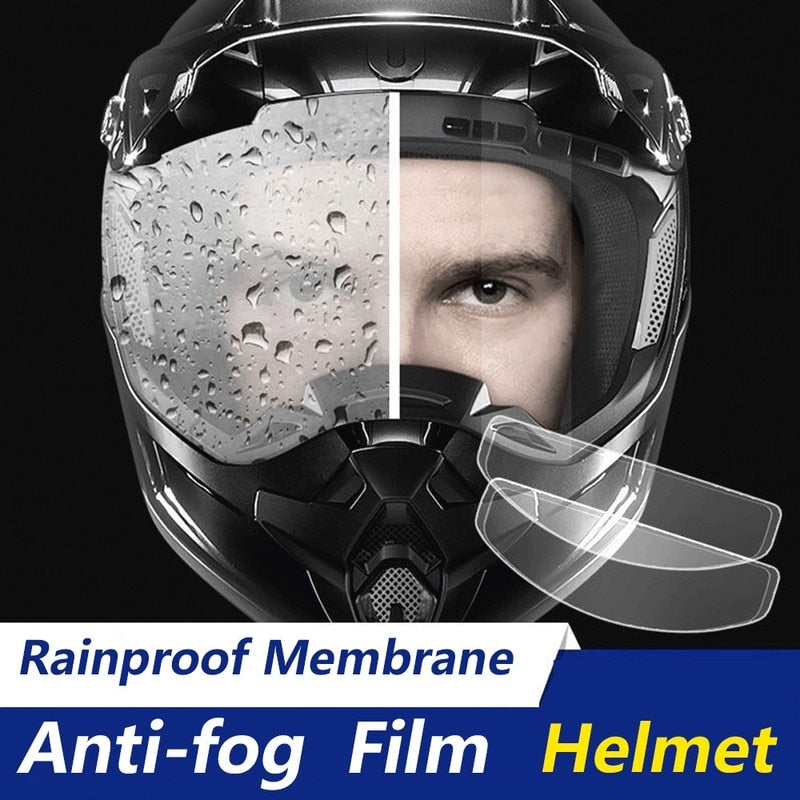 Motorcycle Helmet Visor Film – Anti-Fog & Rainproof | Universal Fit | Clear Vision in Any Weather