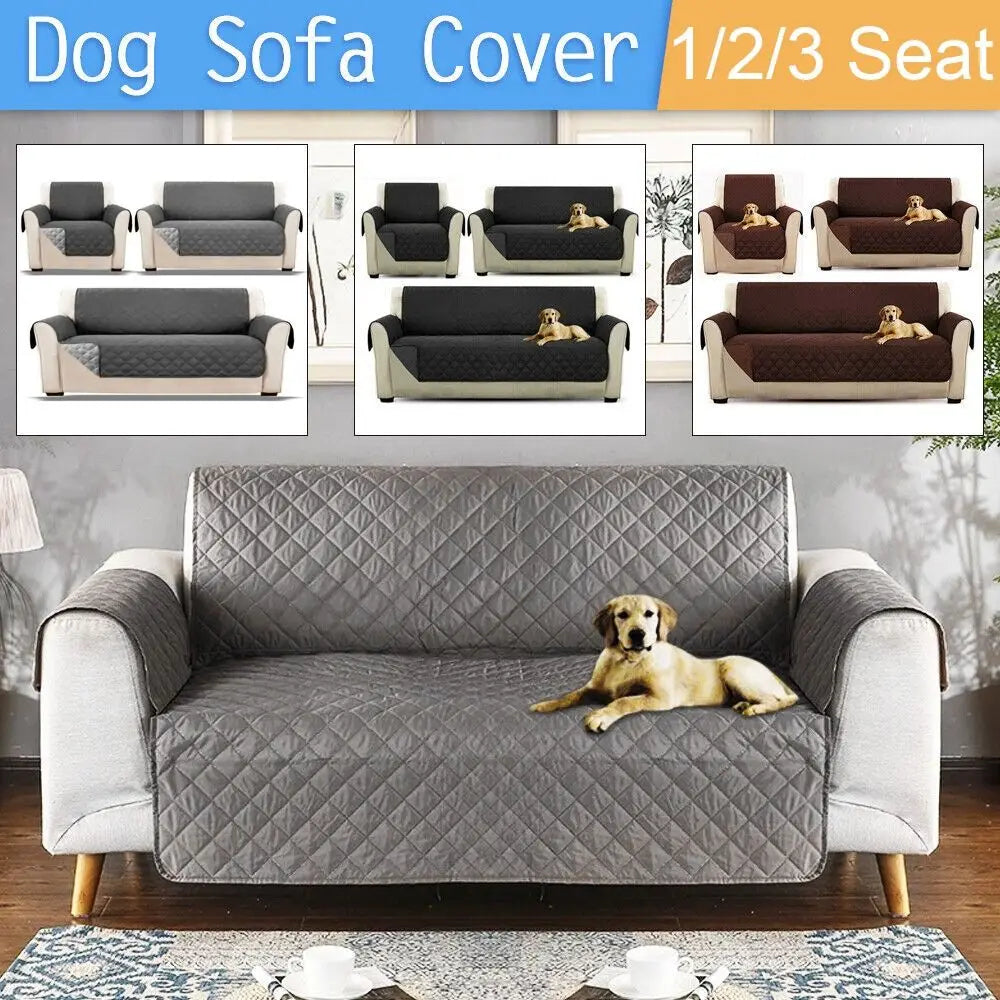 Waterproof Quilted Sofa Cover – Pet & Kid-Proof Couch Slipcover for 1, 2 & 3 Seat Sofas