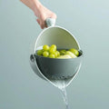 Rotating Draining Basket | BPA-Free Colander | Heat-Resistant to 248°F | Pasta & Veggie Strainer