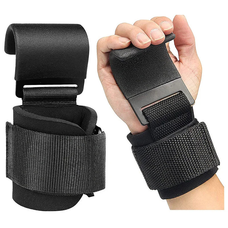 Weight Lifting Hooks with Wrist Straps – Heavy-Duty Gym Grip Support