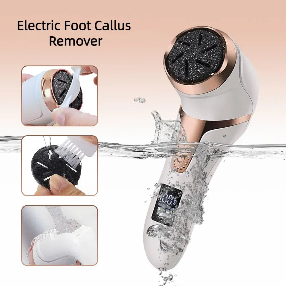 Electric Foot Callus Remover – Rechargeable Electronic Foot File | Dead Skin Remover | Salon-Quality Pedicure | 3 Colors