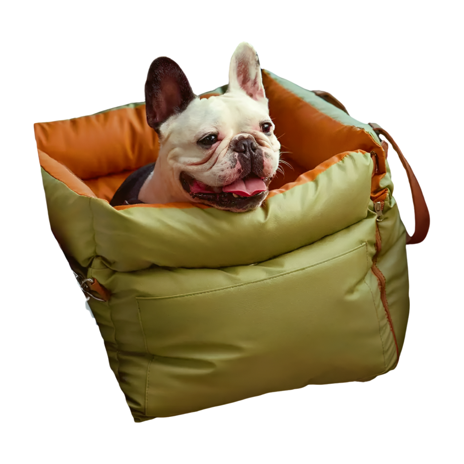 Dog Car Seat Bed with Safety Buckle – Waterproof, Anti-Slip | Converts to Pet Bed | Small & Medium Dogs
