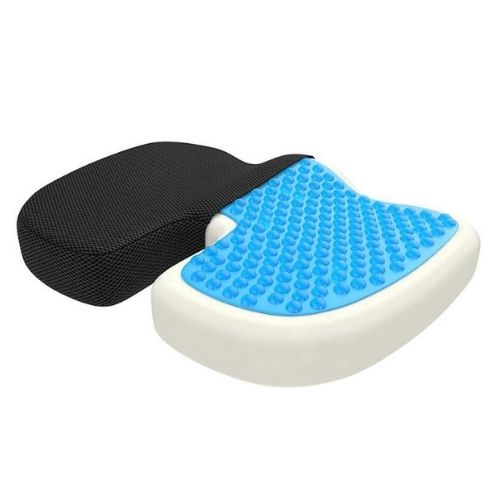 Orthopedic Memory Foam Gel Seat Cushion – Cooling Coccyx & Back Pain Relief