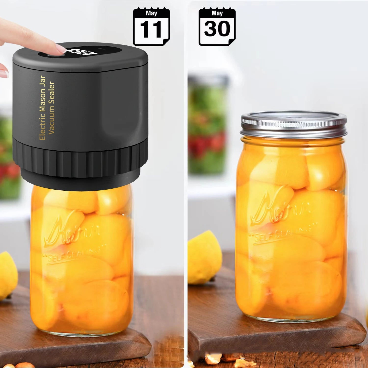 Electric Mason Jar Vacuum Sealer Kit | Wide & Regular Mouth