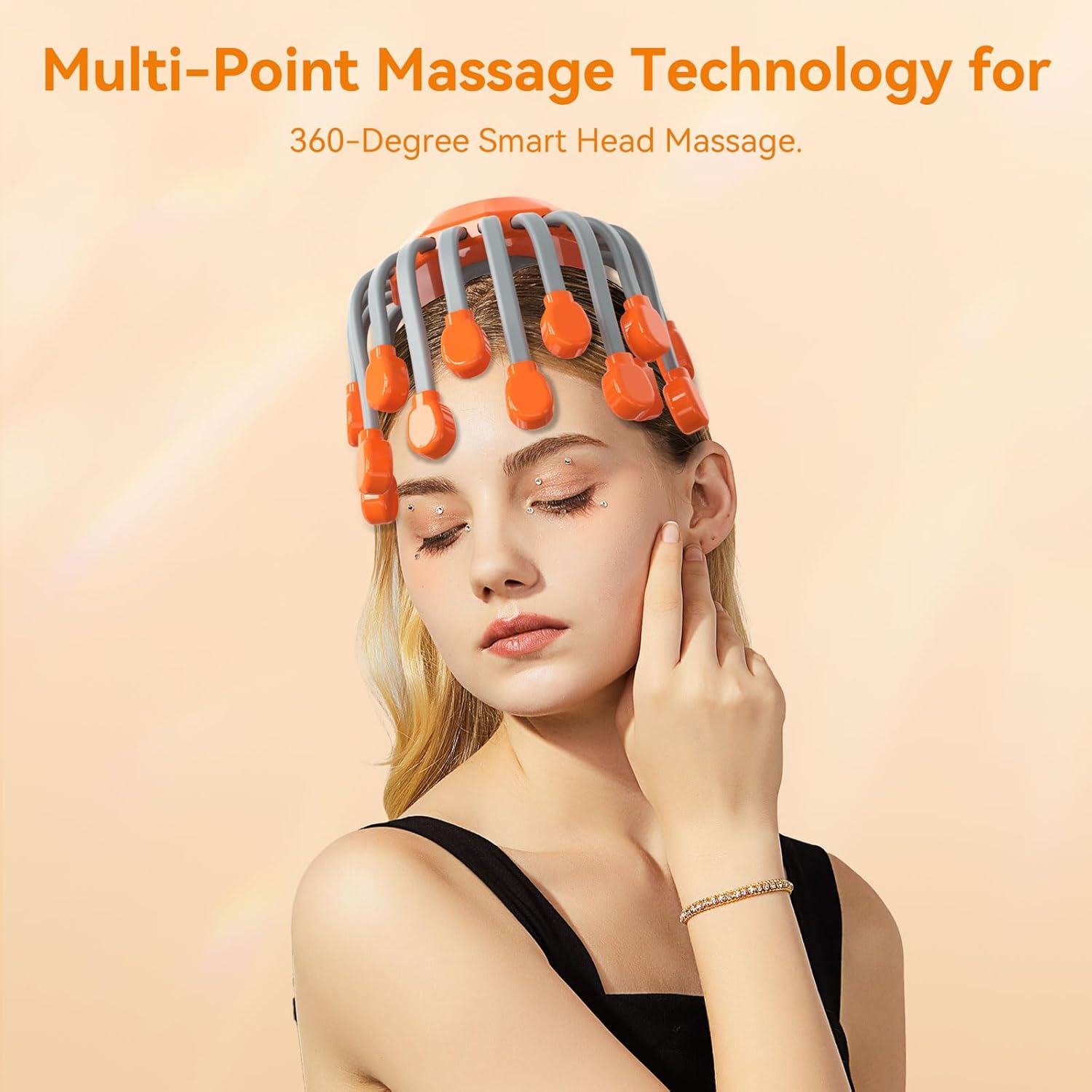 Head Massager for Migraine & Tension Relief | Wearable Scalp Massager