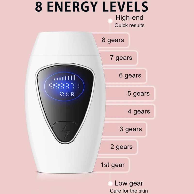 IPL Hair Removal Device – 500,000 Flashes | 5 Energy Levels | Painless Laser Epilator | Face & Body | Gift Box