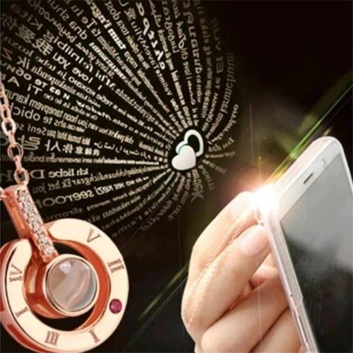"I Love You" in 100 Languages Necklace – Nano Projection Pendant