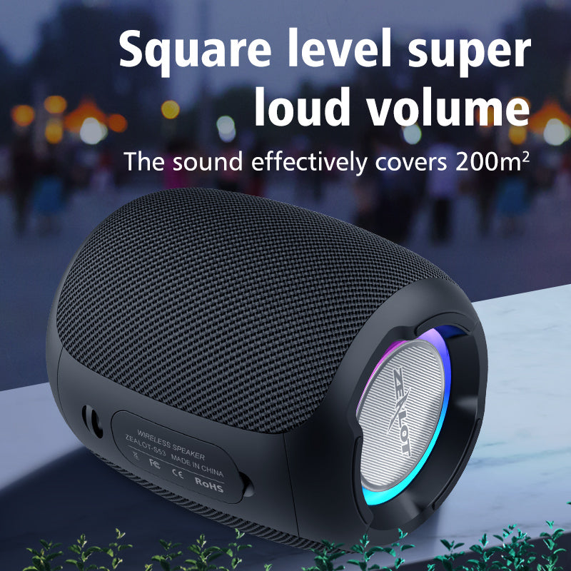 Zealot S53 Portable Bluetooth Speaker – 10W, IPX6 Waterproof | 24H Playtime | Bluetooth 5.0 | Type-C