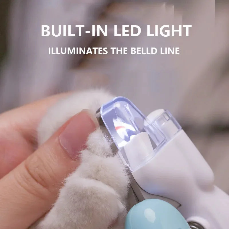 Pet Nail Clipper with LED Light – Safe Trimming for Cats & Dogs, 6 Colors