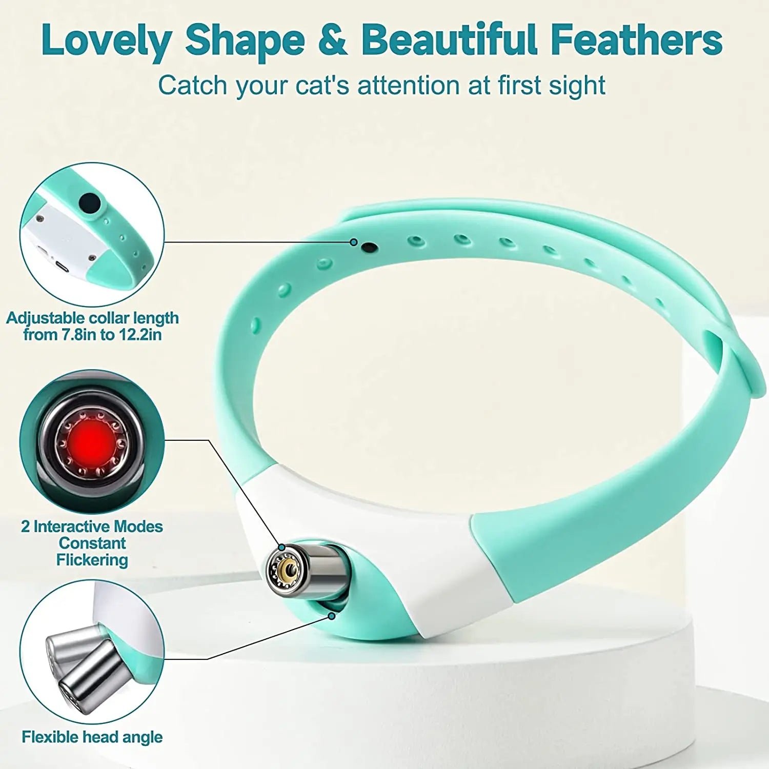 Automatic Laser Cat Collar Toy | Hands-Free LED Interactive Toy