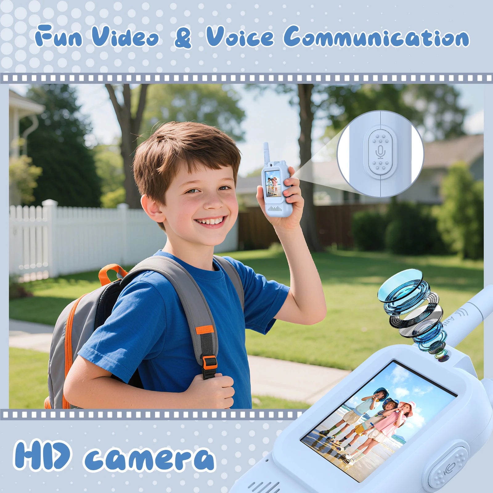 Kids Video Walkie Talkies with Screen – 2-Way Radio Toy with Voice Changer for Ages 3+