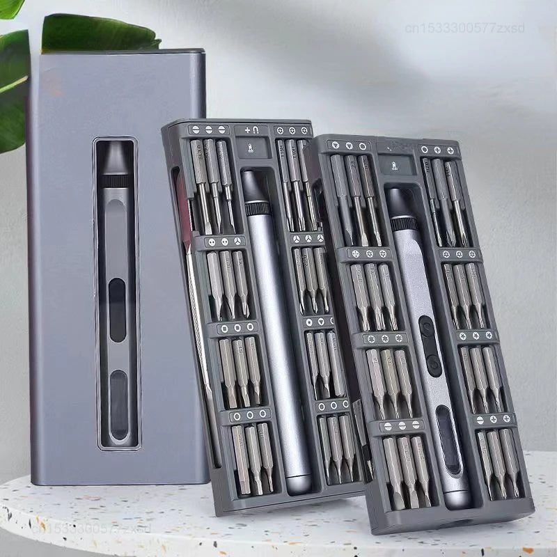Electric Precision Screwdriver Set – 48 S2 Bits | 170 RPM | LED Light | For Phone, Laptop & Console Repair