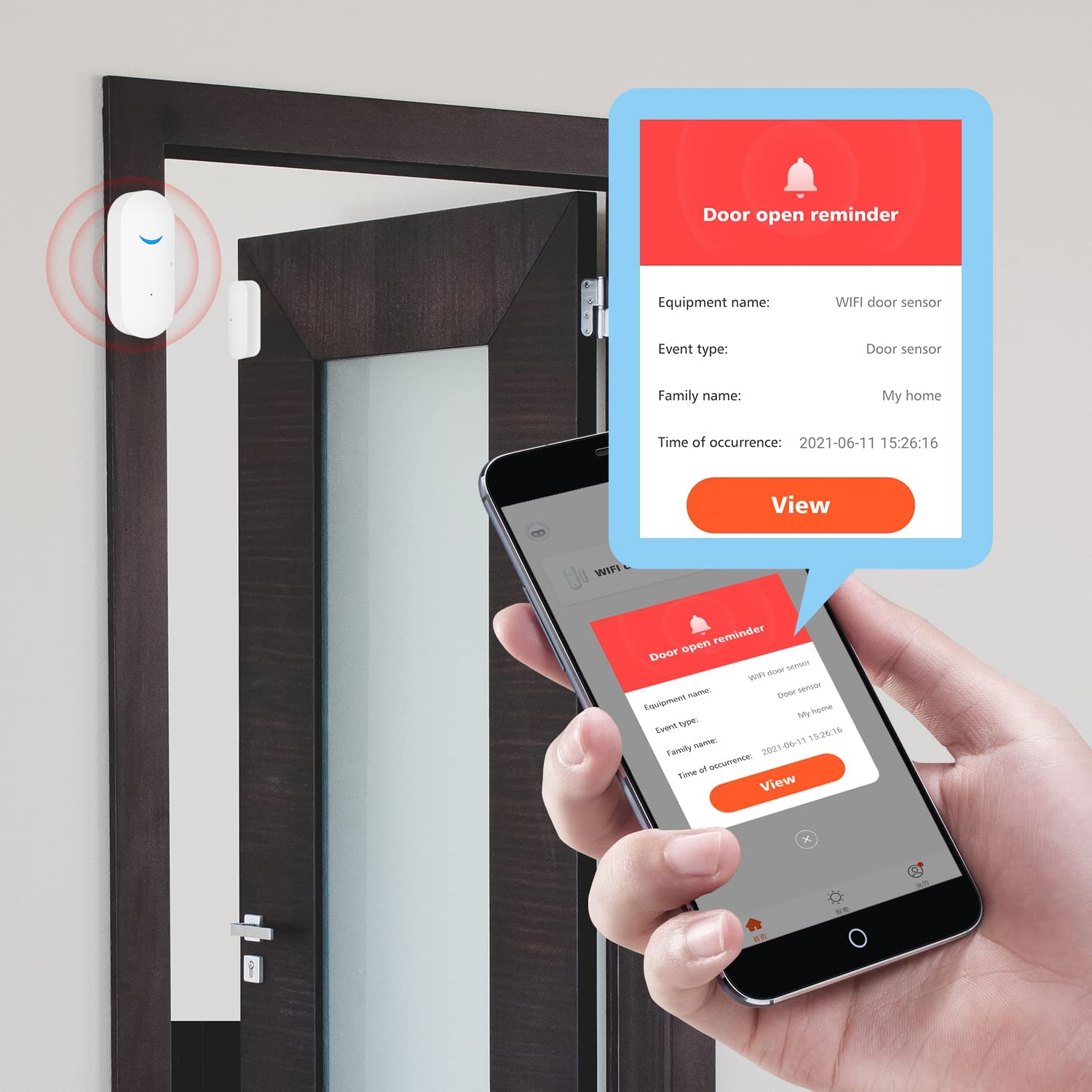 WiFi Window & Door Sensor | Smart Home Security Alert | Phone Notifications