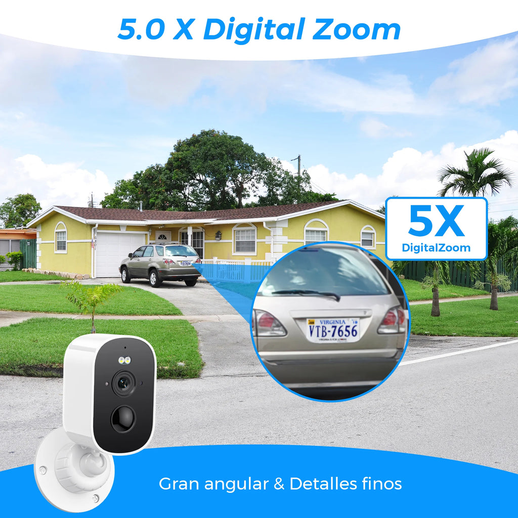 Solar Powered Outdoor Security Camera – 1080P WiFi Camera with Motion Detection & Two-Way Audio
