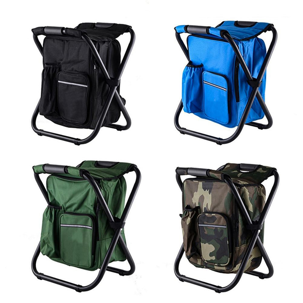 3-in-1 Backpack Chair Cooler | Folding Camping Seat with Insulated Cooler Bag