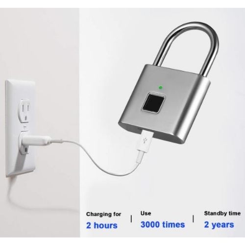 Fingerprint Padlock | 0.5s Unlock | Zinc Alloy Smart Lock | 10 Fingerprints