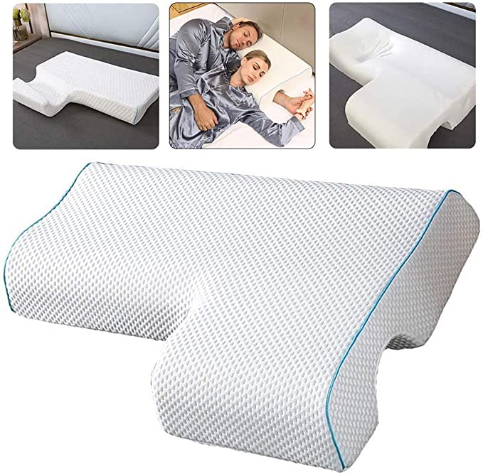 Couples Memory Foam Pillow | Arched Side Sleeper Cuddle Pillow