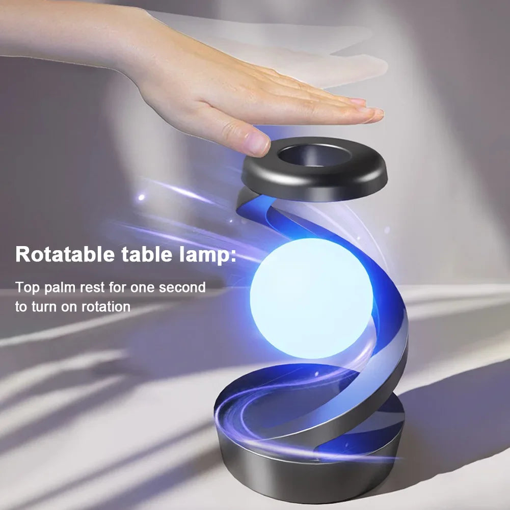 Levitating Ball Lamp | RGB LED Moon Lamp with 15W Wireless Charger