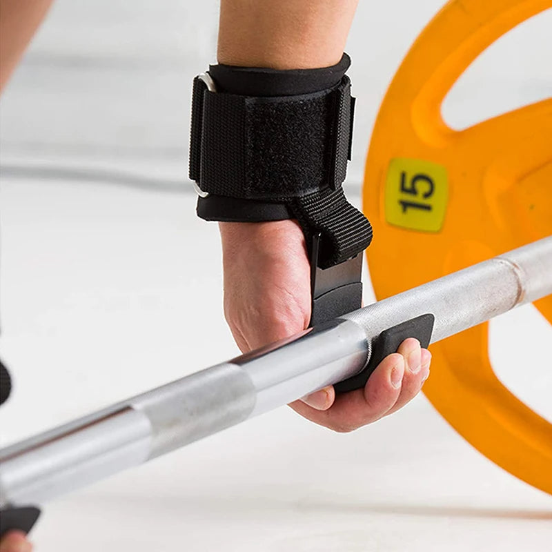 Weight Lifting Hooks with Wrist Straps – Heavy-Duty Gym Grip Support