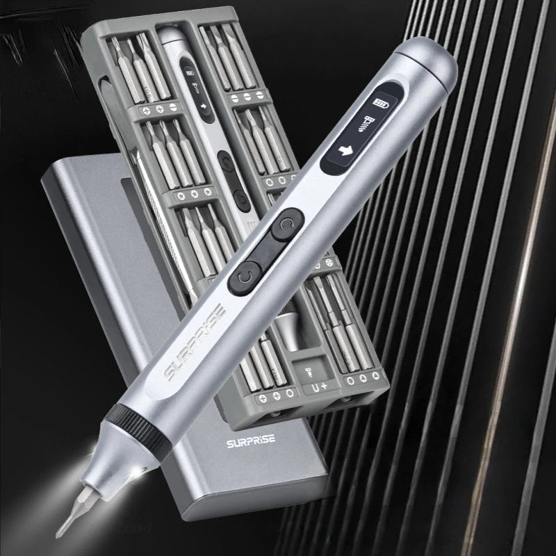 Electric Precision Screwdriver Set – 48 S2 Bits | 170 RPM | LED Light | For Phone, Laptop & Console Repair