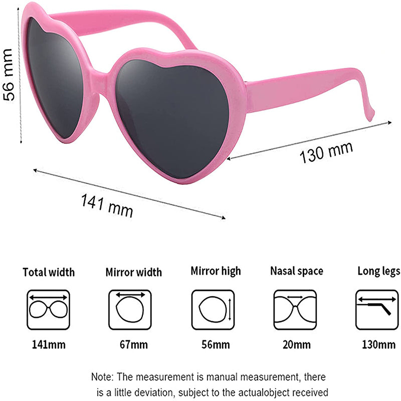 Heart-Shaped Diffraction Glasses | Festival & Fireworks Glasses