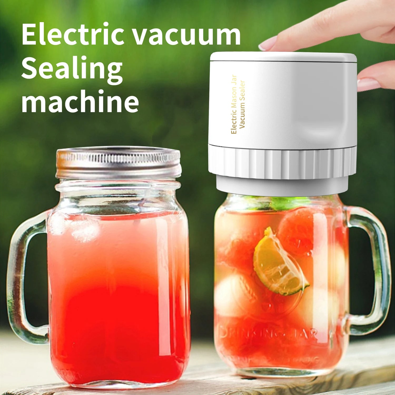 Electric Mason Jar Vacuum Sealer Kit | Wide & Regular Mouth