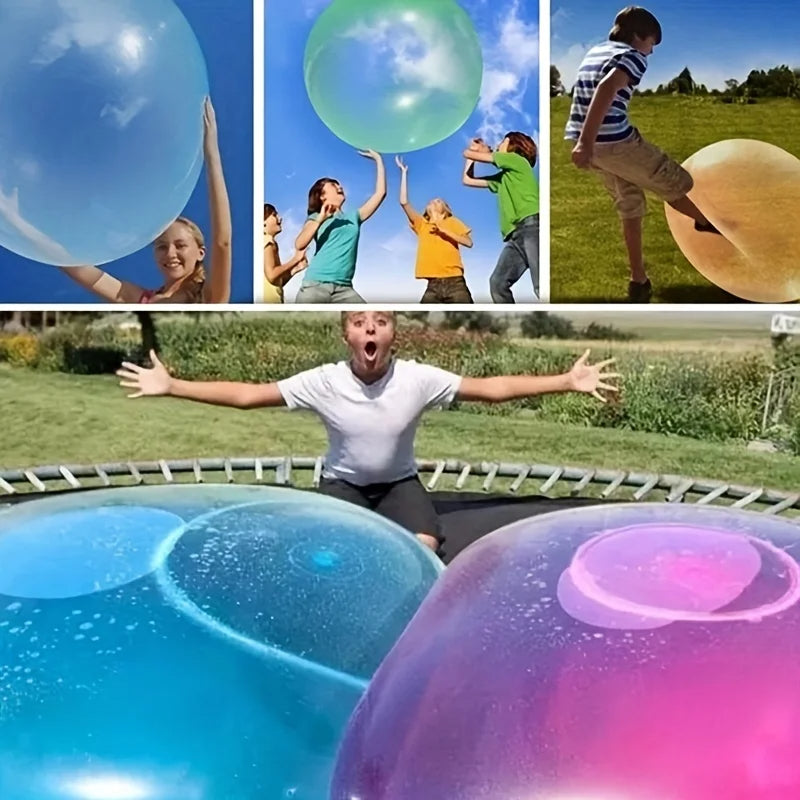 Giant Inflatable Bubble Ball – Kick, Bounce & Sit, 4 Sizes, 4 Colors