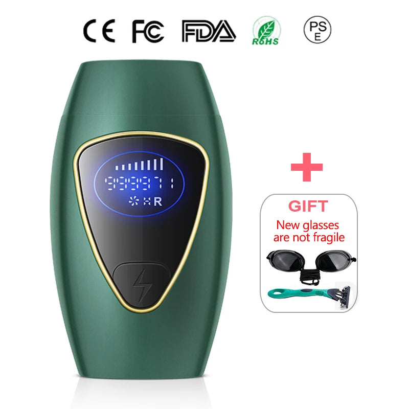 IPL Hair Removal Device – 500,000 Flashes | 5 Energy Levels | Painless Laser Epilator | Face & Body | Gift Box