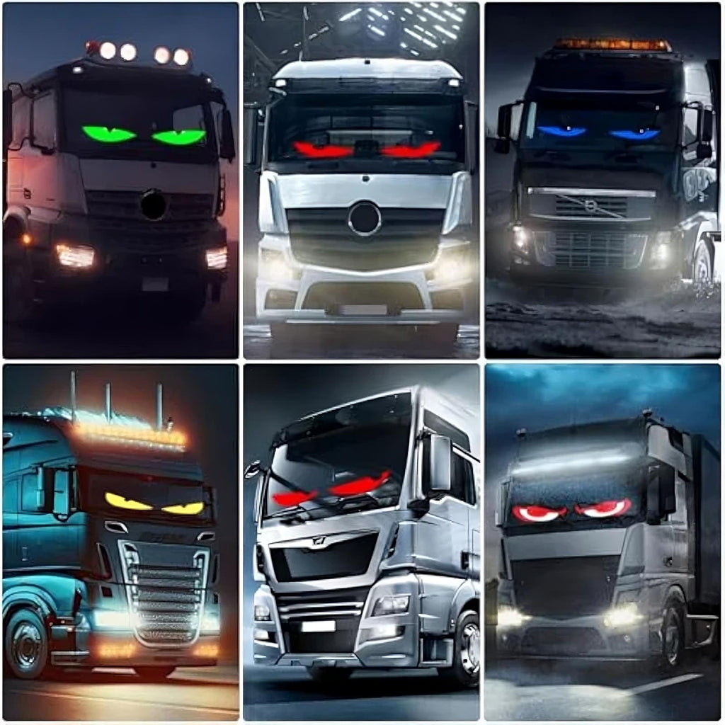 Dynamic Big Eye LED Windshield Display | App-Controlled Animated Car Lights