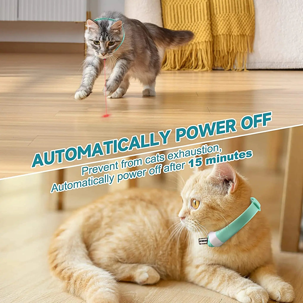 Automatic Laser Cat Collar Toy | Hands-Free LED Interactive Toy
