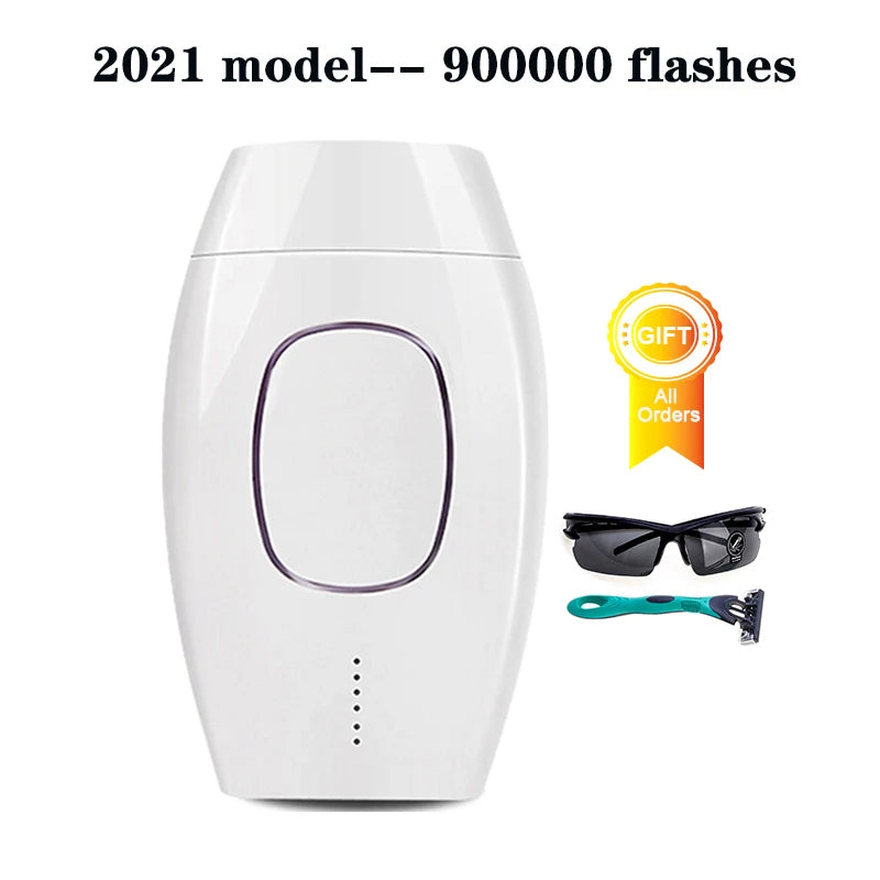 IPL Hair Removal Device – 500,000 Flashes | 5 Energy Levels | Painless Laser Epilator | Face & Body | Gift Box