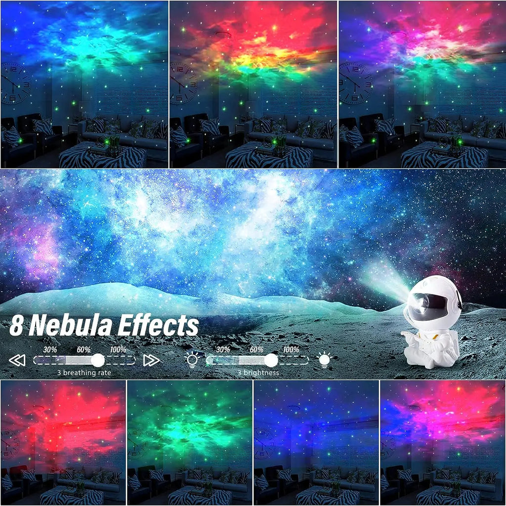 Astronaut Star Projector Galaxy Night Light – LED Nebula Lamp | Kids Bedroom Decor | Gift | 4 Colors