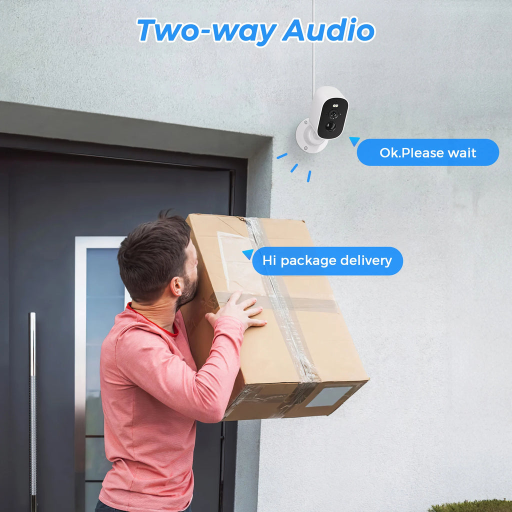 Solar Powered Outdoor Security Camera – 1080P WiFi Camera with Motion Detection & Two-Way Audio