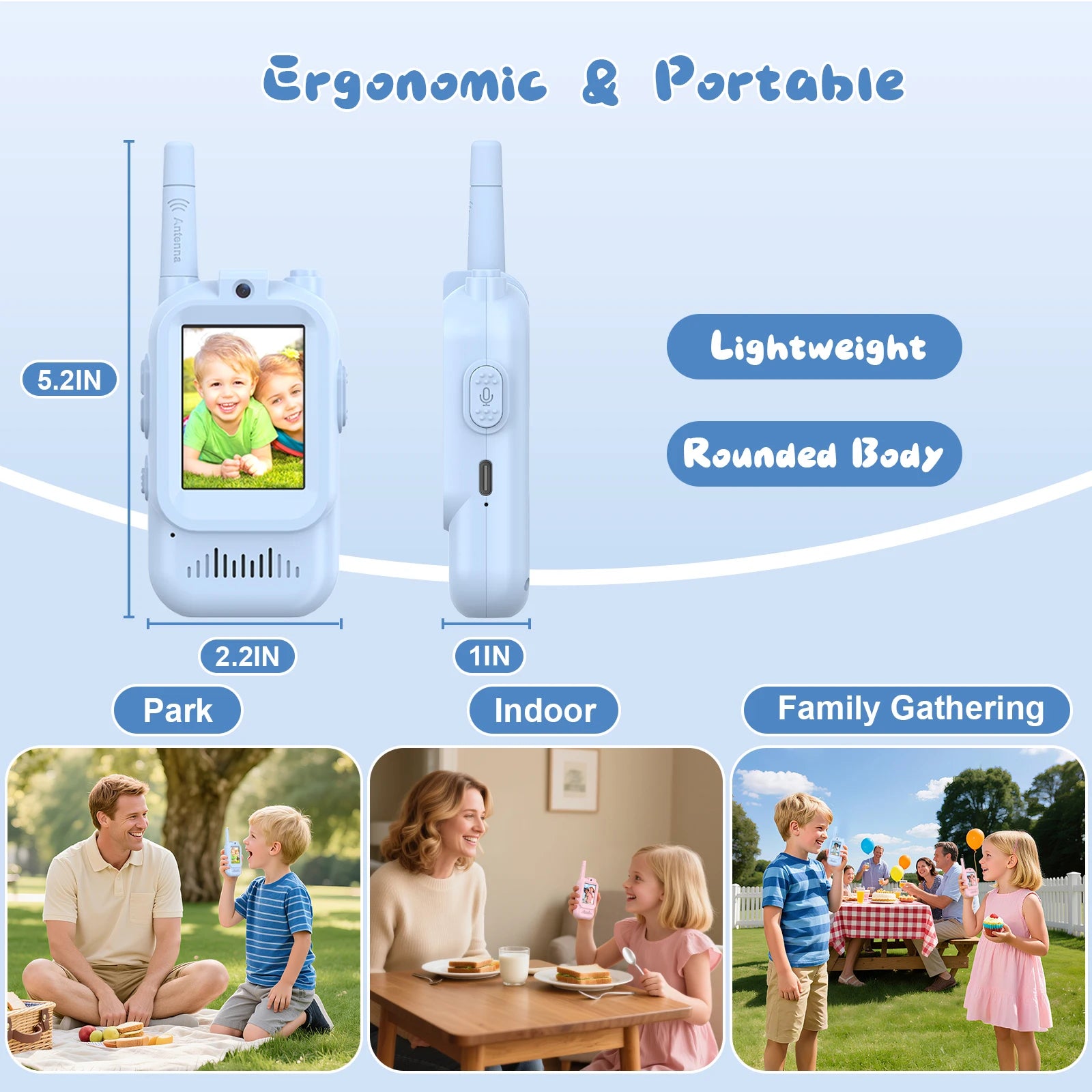 Kids Video Walkie Talkies with Screen – 2-Way Radio Toy with Voice Changer for Ages 3+