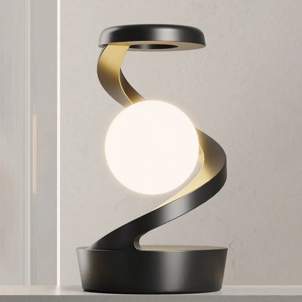 Levitating Ball Lamp | RGB LED Moon Lamp with 15W Wireless Charger