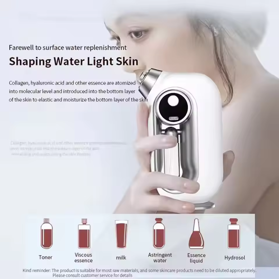 Cordless Facial Mist Sprayer – Portable Oxygen Airbrush for Deep Skin Hydration & Makeup Setting