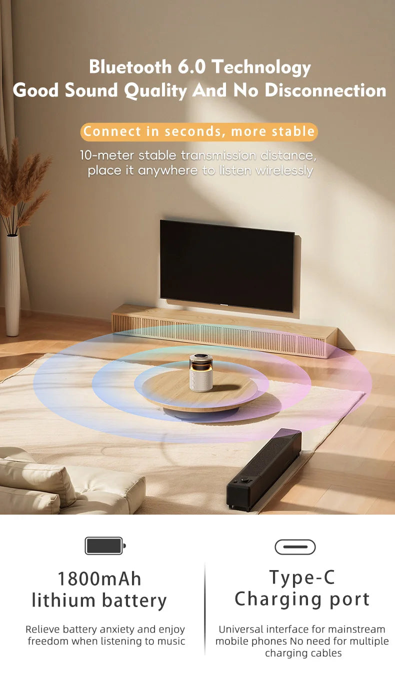 5-in-1 Magnetic Wireless Charging Station – Bluetooth Speaker & Night Light | iPhone, Watch & Earbuds