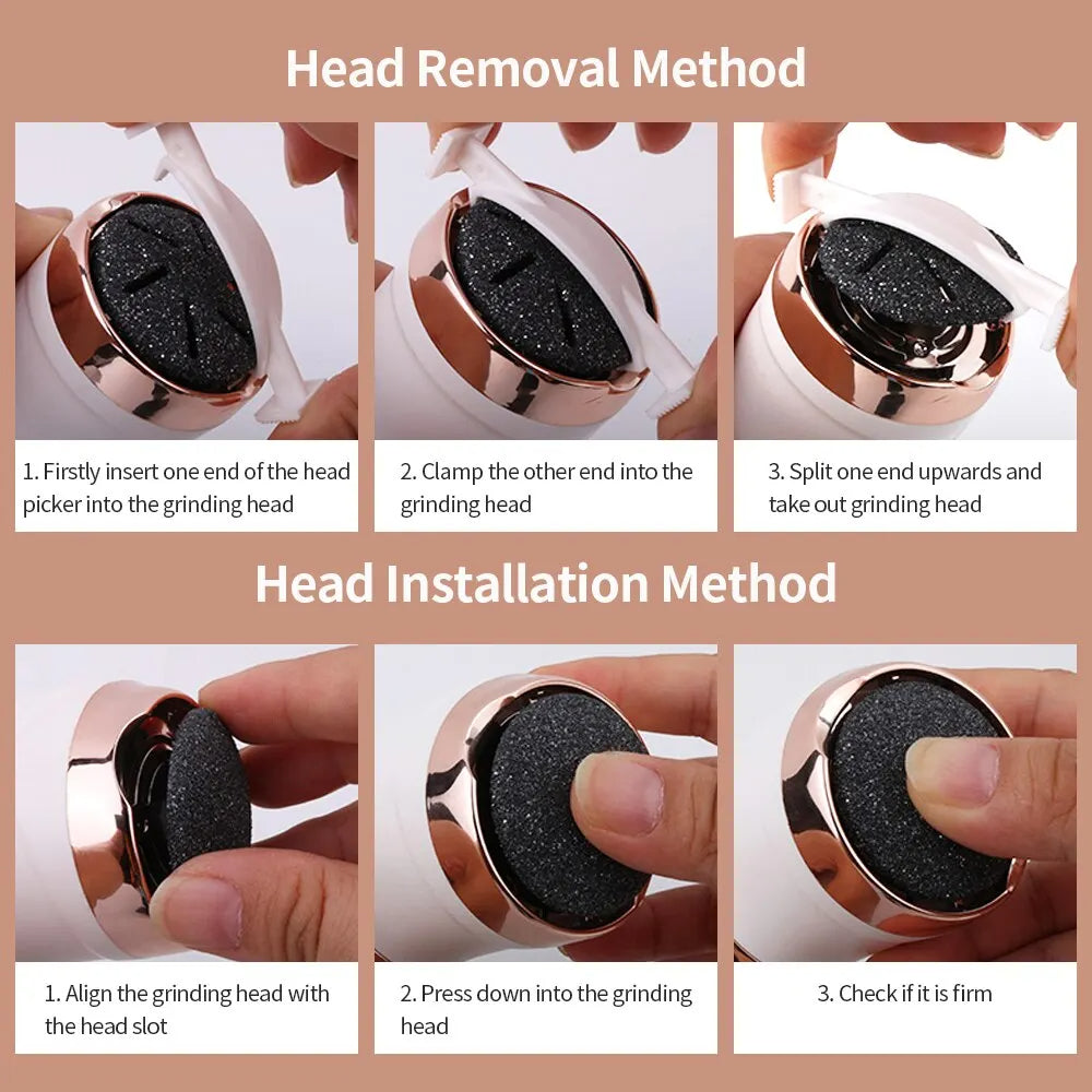 Electric Foot Callus Remover – Rechargeable Electronic Foot File | Dead Skin Remover | Salon-Quality Pedicure | 3 Colors