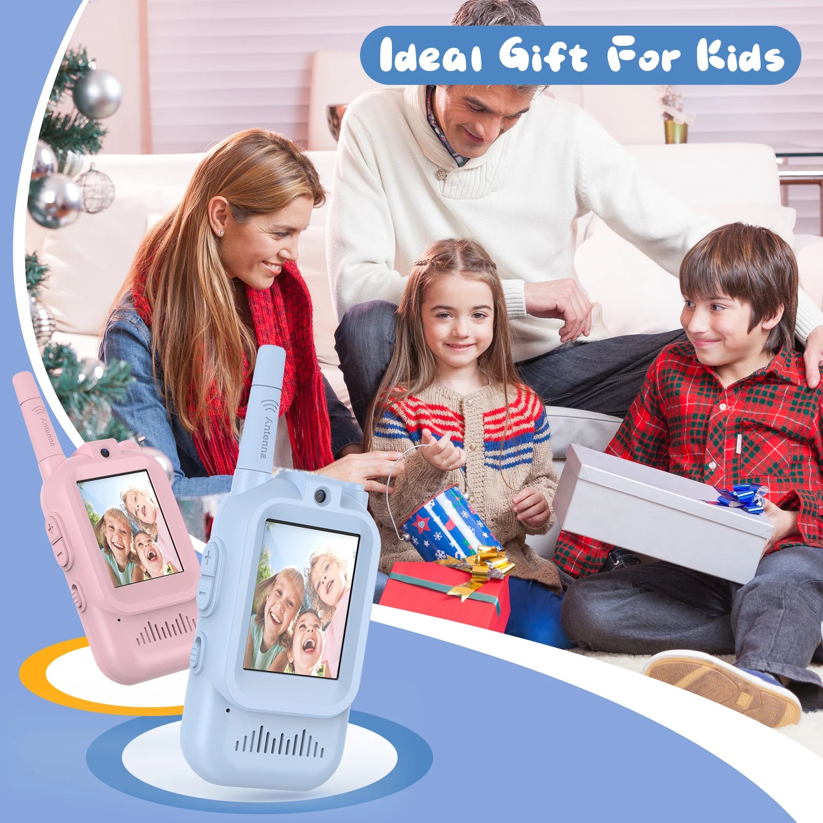 Kids Video Walkie Talkies with Screen – 2-Way Radio Toy with Voice Changer for Ages 3+